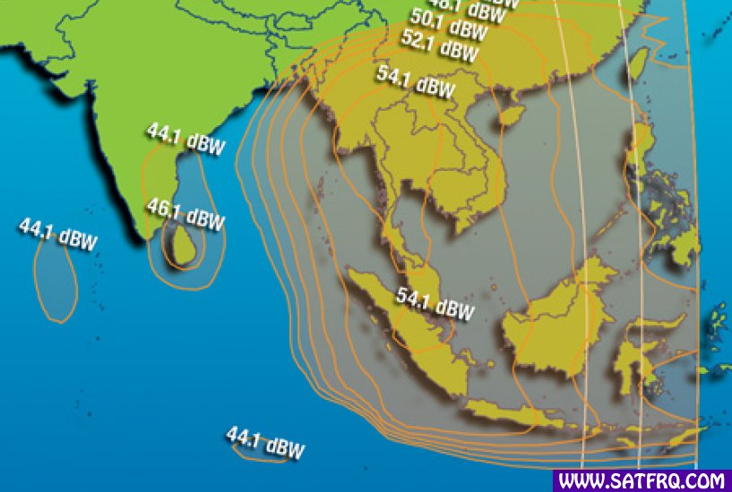 Intelsat 12 Southeast Asia Abdeckung