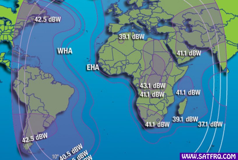 Intelsat 10-02 Hemi C Band Zone de Couverture