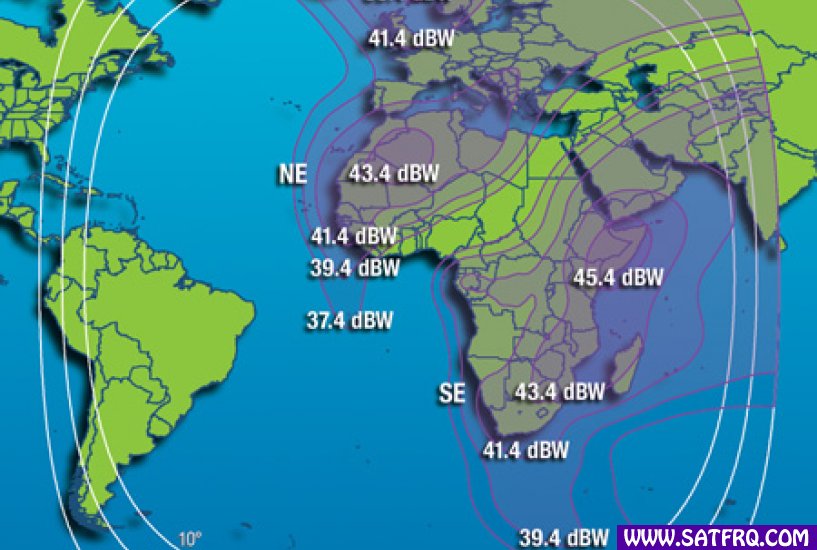 Intelsat 10-02 Zone C Band Abdeckung