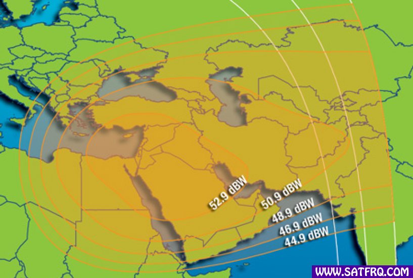 Intelsat 10-02 Spot 2 Zone de Couverture