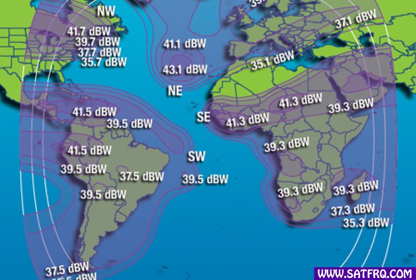 Intelsat 901 Zone C Band Zone de Couverture