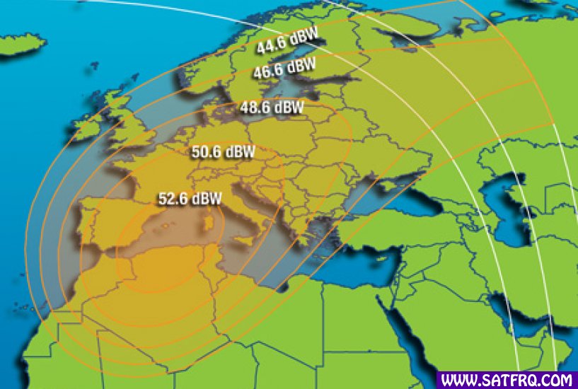 Intelsat 901 Spot 1 Zone de Couverture