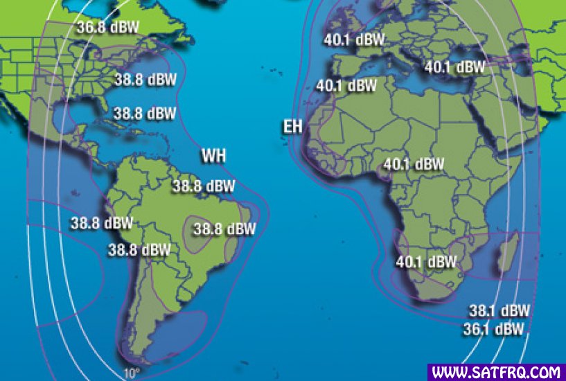 Intelsat 905 Hemi C Band Kapsama Alanı