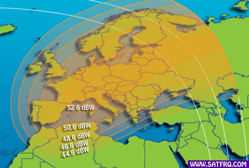 Intelsat 905 Spot 1 Kapsama Alanı