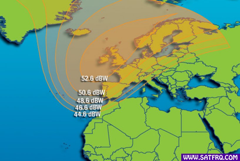 Intelsat 907 Spot 2 Zone de Couverture