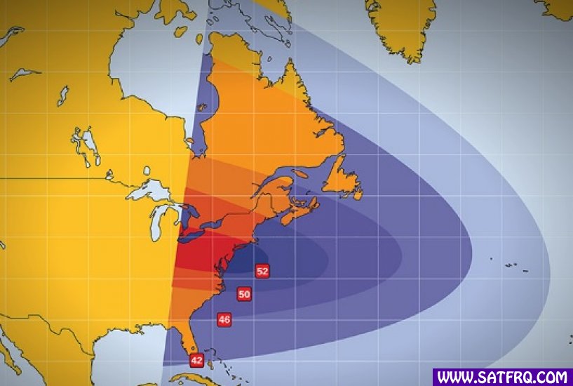 Amos 2 North America Zone de Couverture