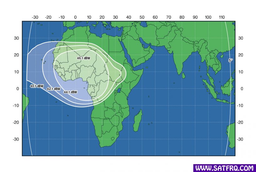 Express AM7 C Band Steerable 1 Zone de Couverture