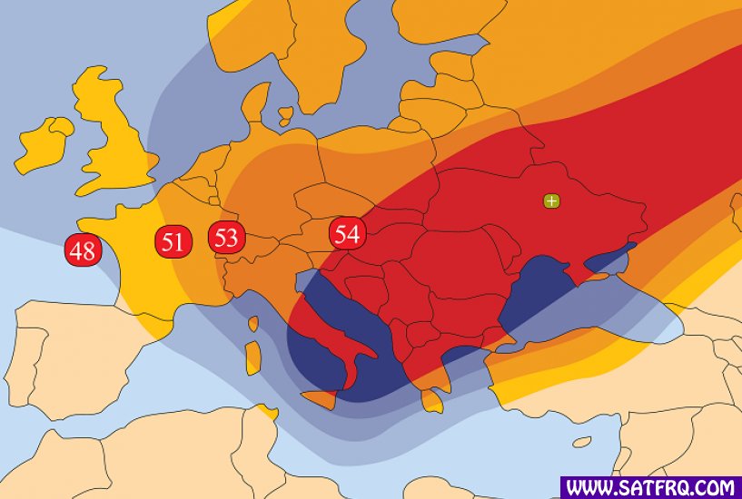 Amos 7 Pan European Zone de Couverture