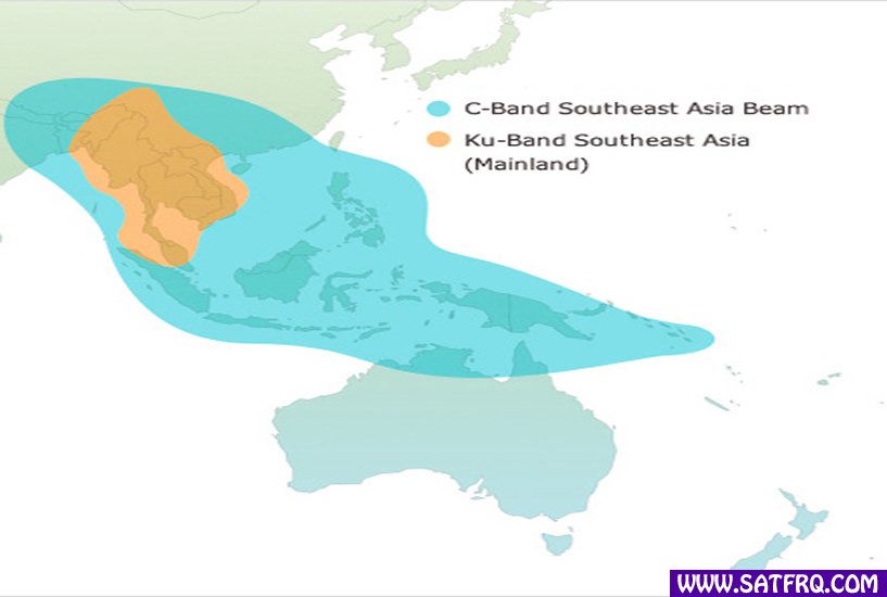 Thaicom 6 / Africom 1 Southeast Asia Zone de Couverture