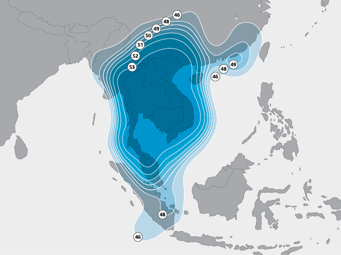 SES 8 South East Asia Abdeckung