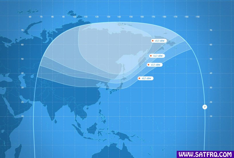 Express AM5 C Band Fixed Zone de Couverture