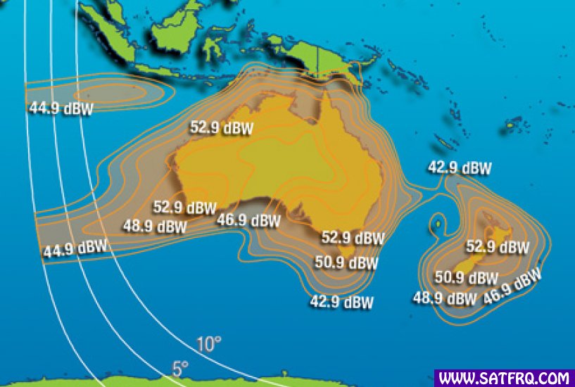 Intelsat 19 Australia New Zealand Kapsama Alanı