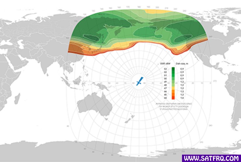 Yamal 300K Northern 1 Zone de Couverture