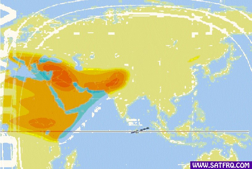 ChinaSat 12 Mena Zone de Couverture