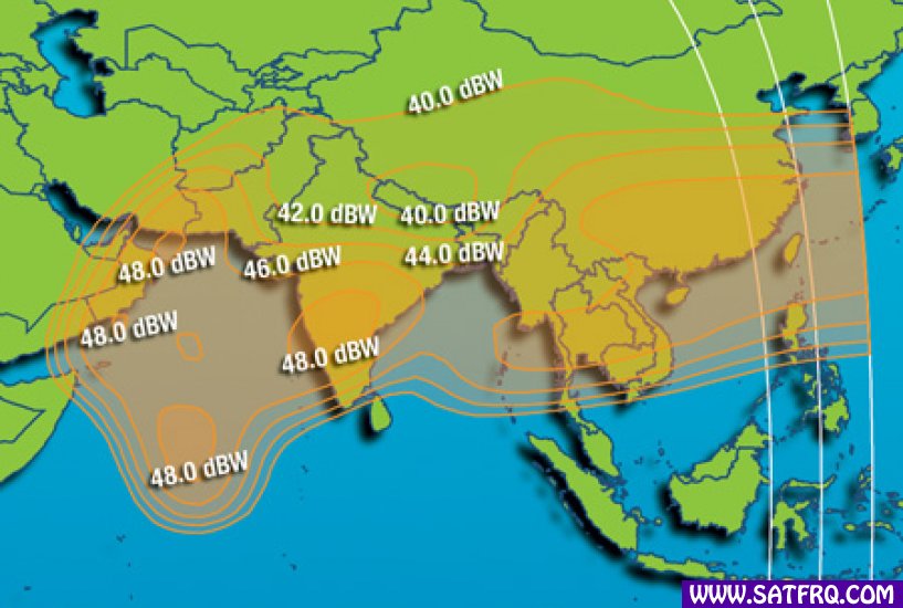 Intelsat 10 Asia Zone de Couverture