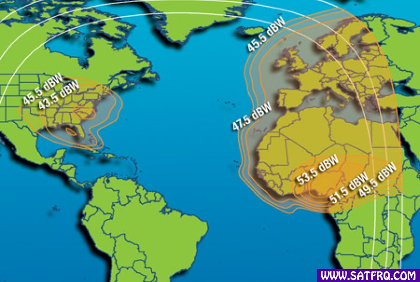 Intelsat 14 US Europe Africa Beam