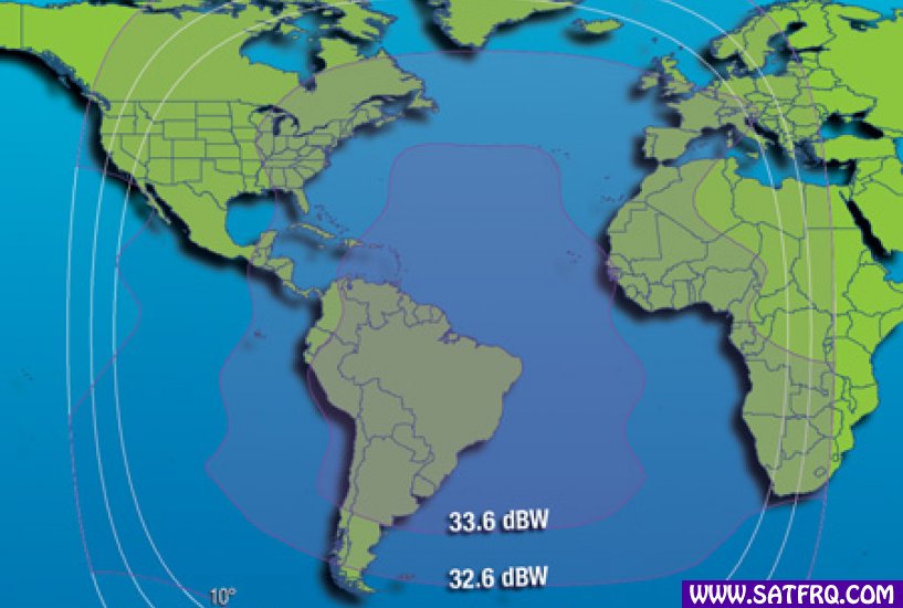 Intelsat 1R C Band Zone de Couverture