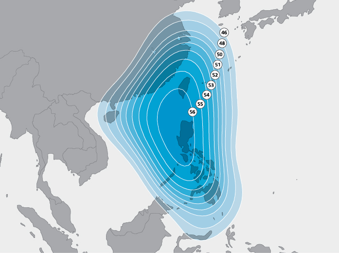 SES 7 North East Asia Kapsama Alanı