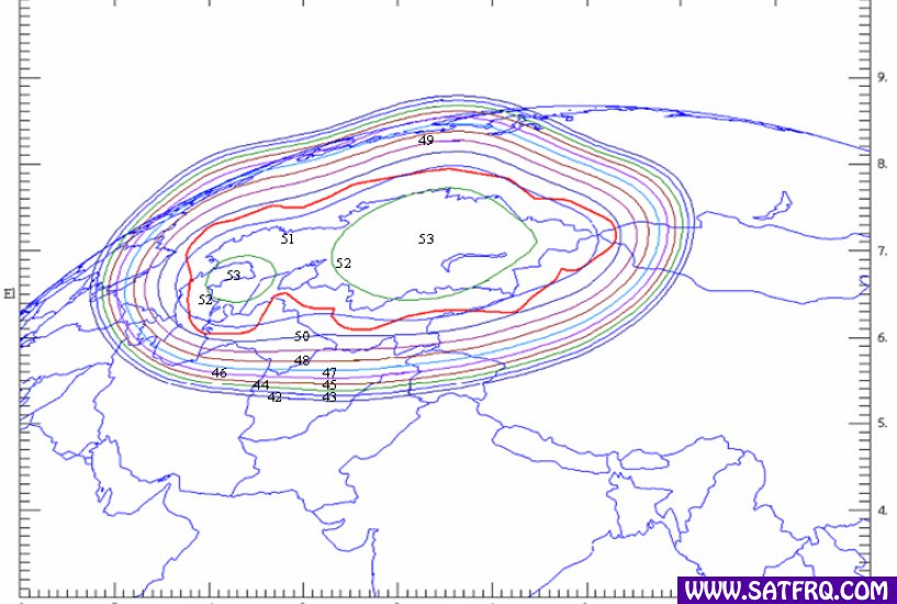 KazSat 2 Kazakhstan Kapsama Alanı