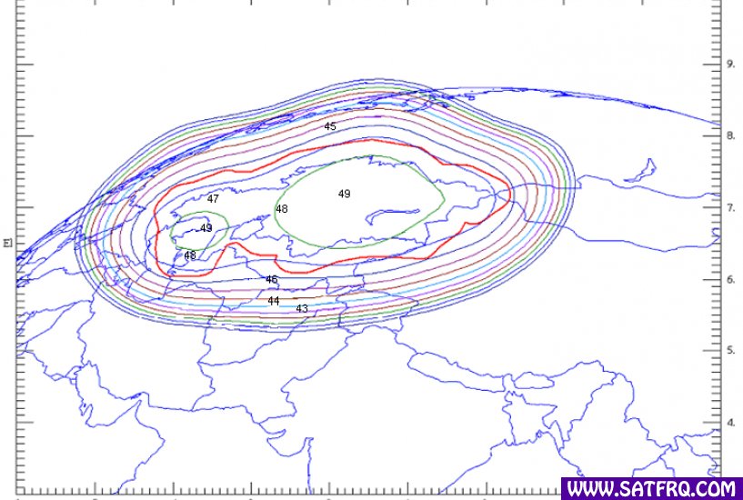 KazSat 2 S2 Kapsama Alanı
