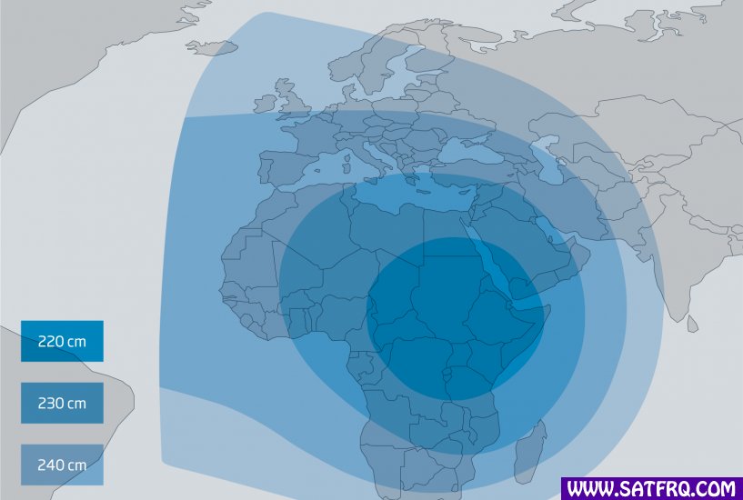 Türksat 4B Africa Zone de Couverture