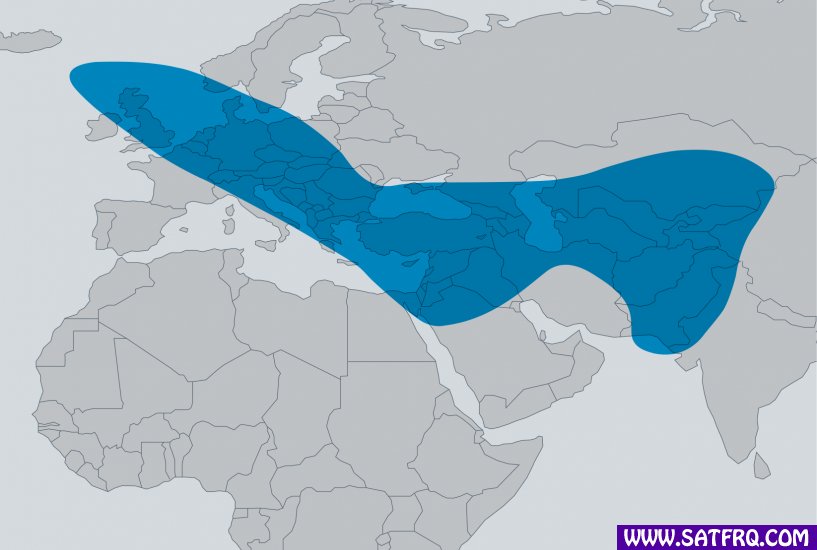 Türksat 4B Ka Band Zone de Couverture