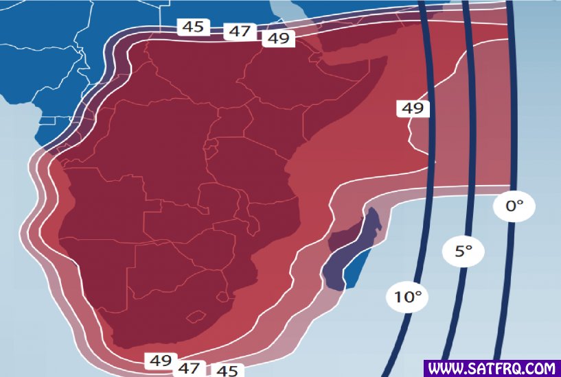 Telstar 12 Vantage Africa Zone de Couverture