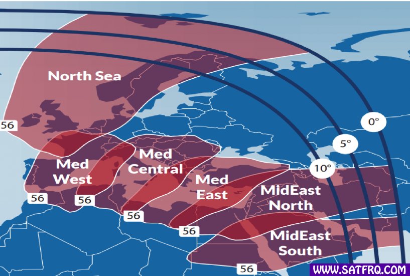 Telstar 12 Vantage North Sea Med and MidEast Beam