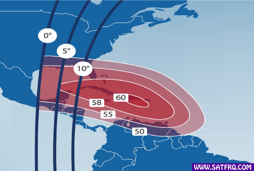 Telstar 12 Vantage Caribbean Kapsama Alanı
