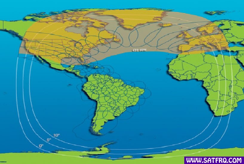 Intelsat 29e Multi Spot and Transatlantic Zone de Couverture