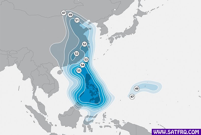 SES 9 North East Asia Kapsama Alanı