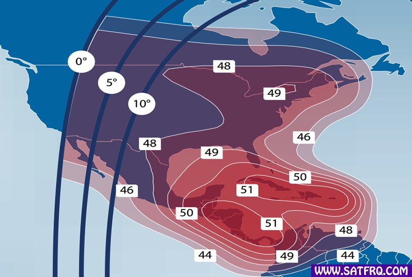 Telstar 11N North and Central America Kapsama Alanı