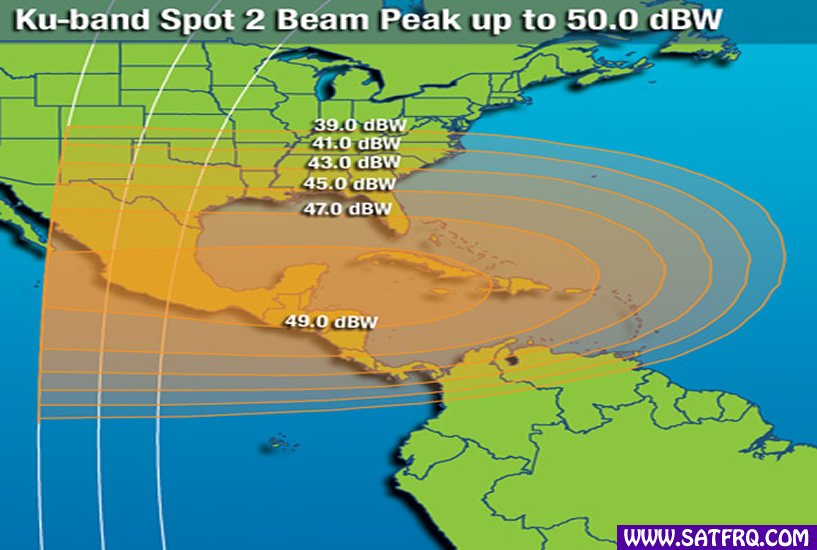 Intelsat 701 Spot 2 Kapsama Alanı