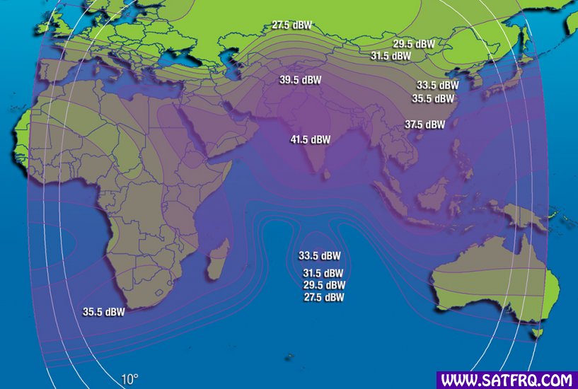 Intelsat 36 C Band Landmass Abdeckung