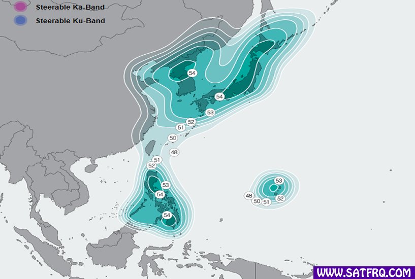 Koreasat 5A North East Asia Zone de Couverture