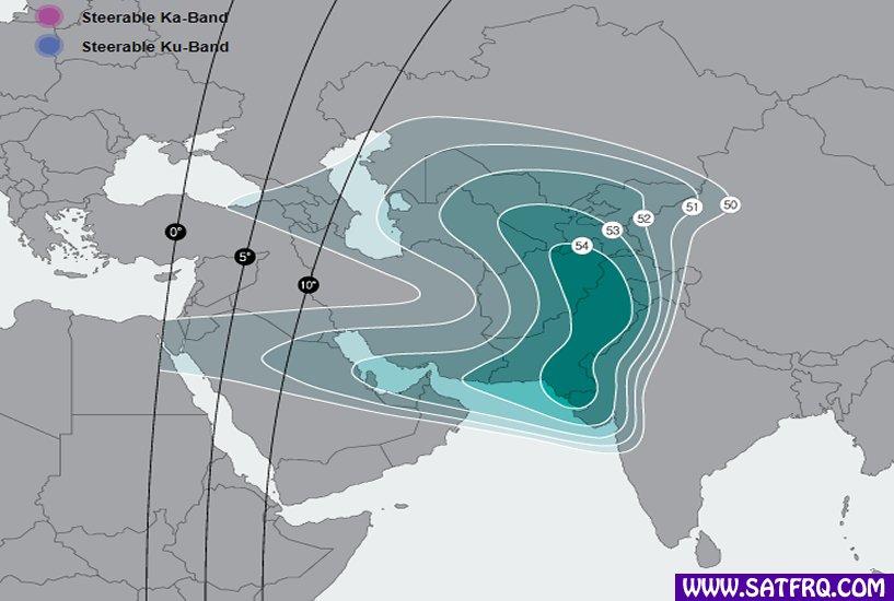 Koreasat 5A South Asia Zone de Couverture