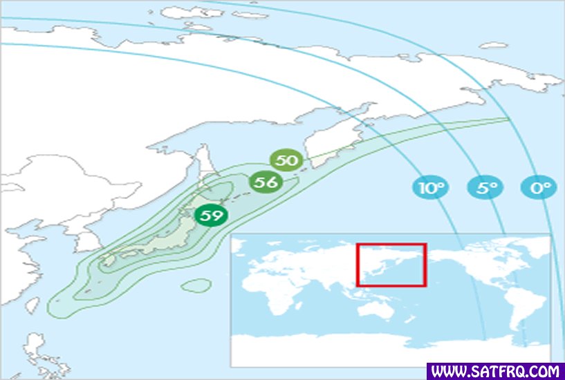 JCSat 110A JPN Zone de Couverture