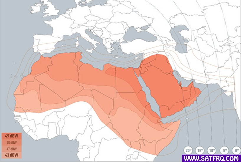 Eutelsat 7 West A Mena Abdeckung